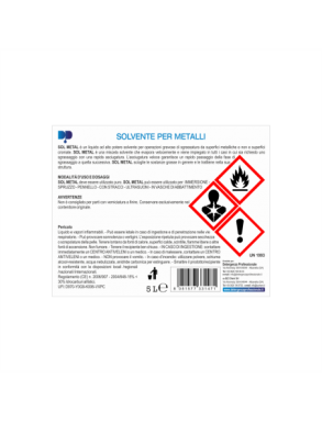 SOLVENTE PER METALLI SOL METAL