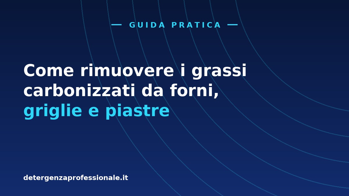 Come rimuovere i grassi carbonizzati da forni, griglie e piastre