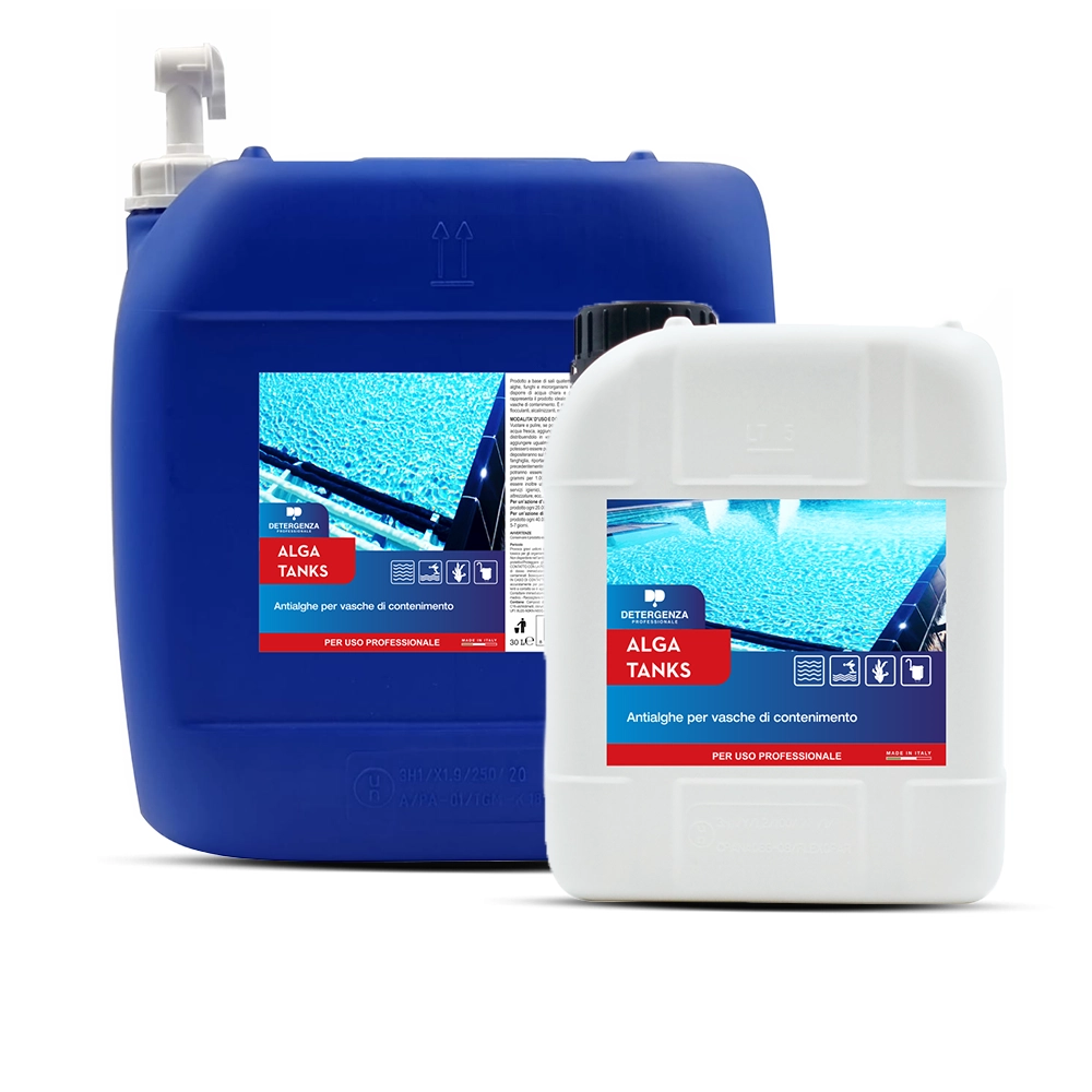 Antialghe Concentrato Alga Tanks | Trattamento per Vasche & Acque di Contenimento | Detergenza Professionale