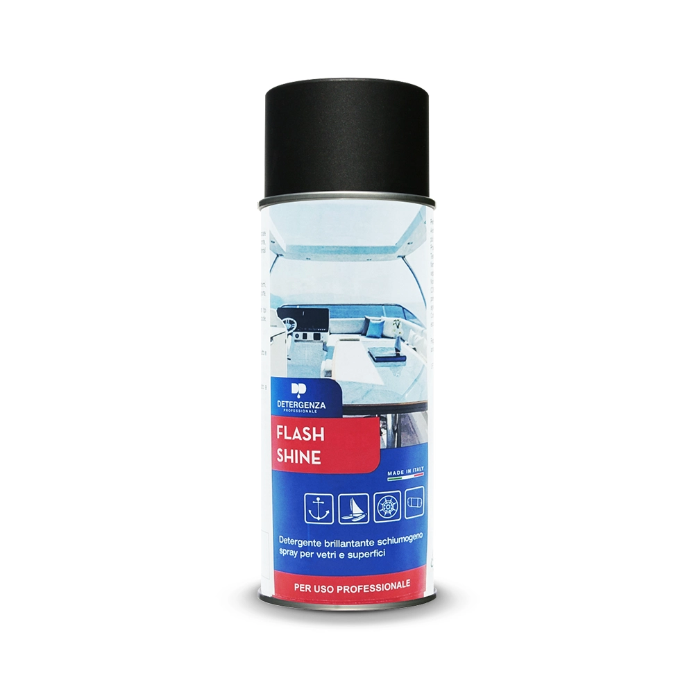 Detergente Brillantante Schiumogeno Spray Flash Shine | Multiuso Professionale | Detergenza Professionale