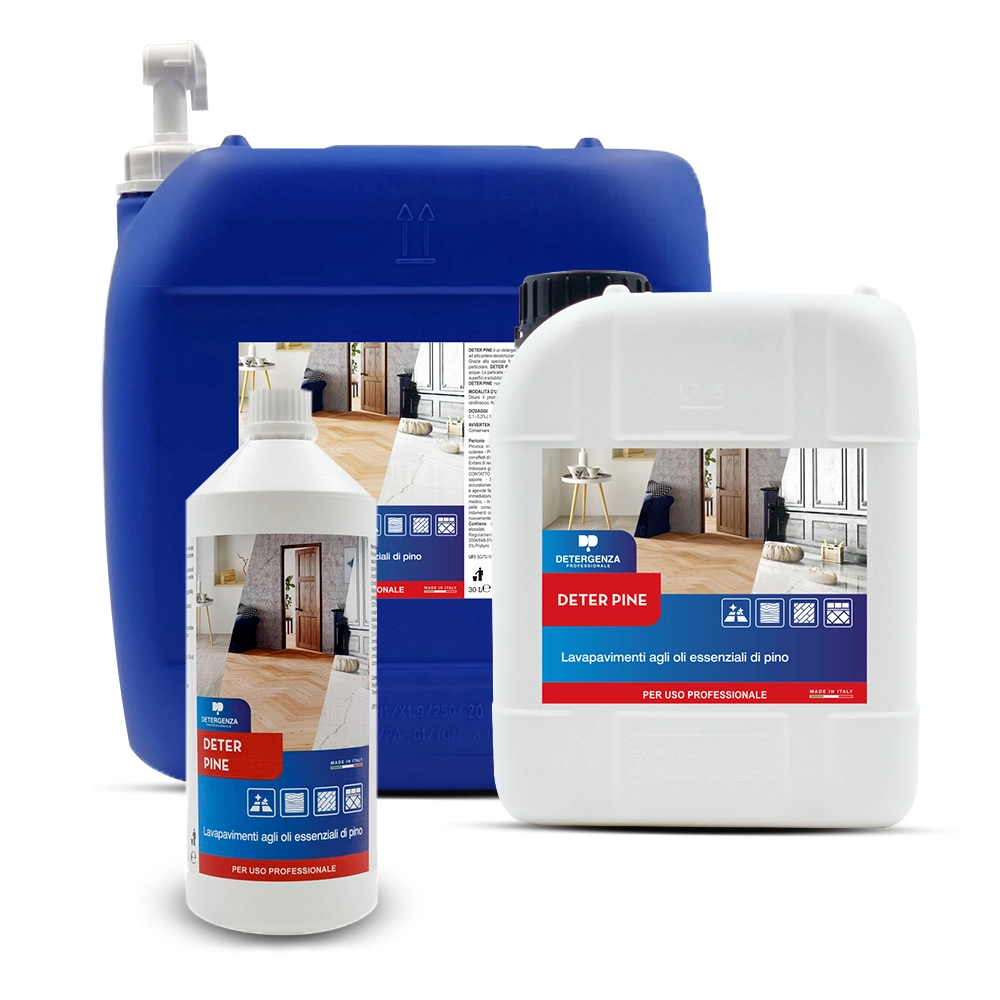 Deter Pine | Lavapavimenti Ultra Concentrato agli Oli Essenziali di Pino – Igienizzante & Deodorante | Detergenza Professionale