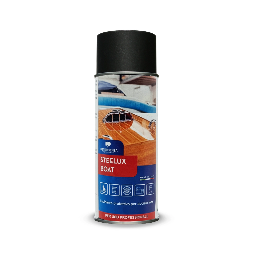 Lucidante Protettivo per Acciaio Inox Steelux Boat | Antiossidante & Antimacchia | Detergenza Professionale