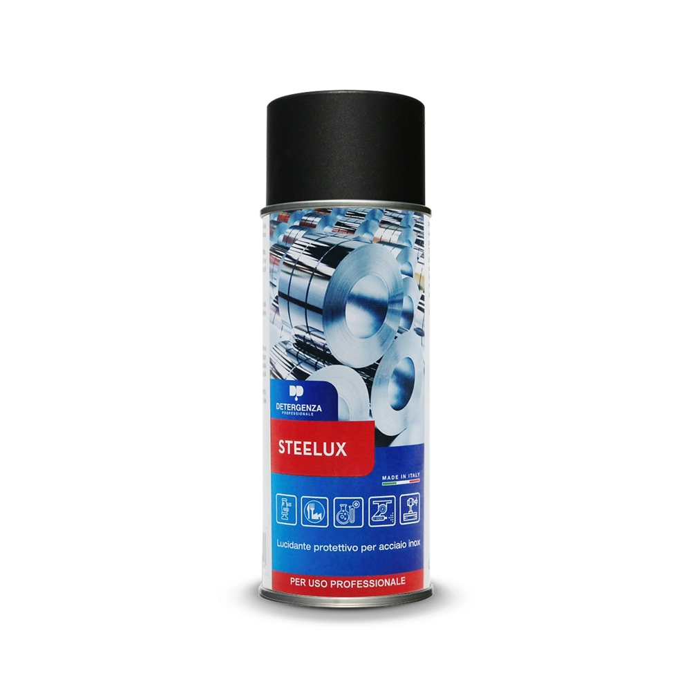Lucidante Protettivo per Acciaio Inox Steelux | Finitura Brillante & Anti-Corrosione | Detergenza Professionale