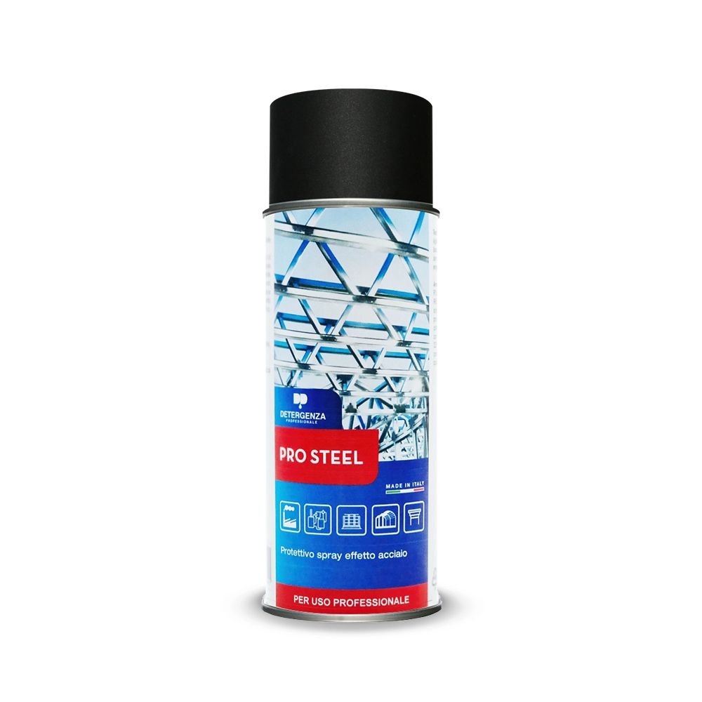 Protettivo Spray Effetto Acciaio Pro Steel | Barriera Anticorrosione & Alta Resistenza | Detergenza Professionale