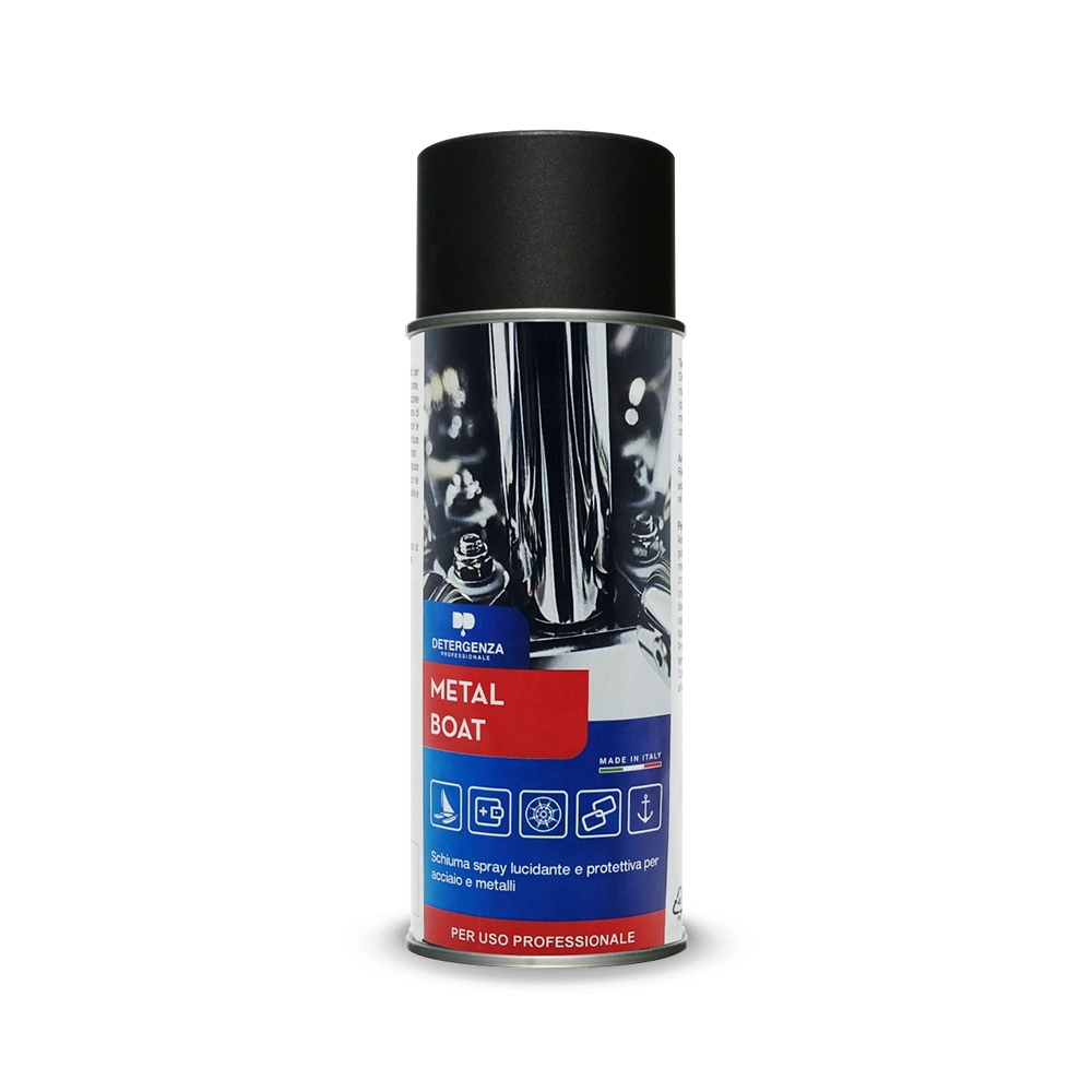 Schiuma Spray Lucidante & Protettiva Metal Boat | Brillantezza & Protezione per Metalli | Detergenza Professionale