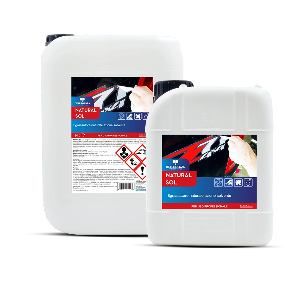 Sgrassatore Naturale Natural Sol | Solvente Potente & Neutralizzante Odori | Detergenza Professionale