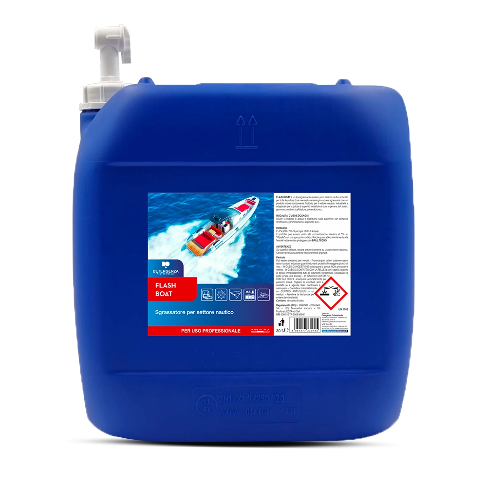 Detergenza Professionale Sgrassatore per Settore Nautico Flash Boat Concentrato 30L