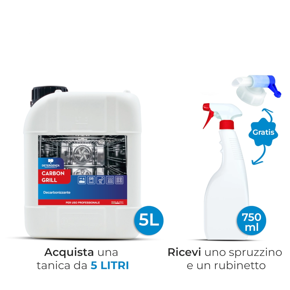 Detergenza Professionale Decarbonizzante Carbon Grill 5L