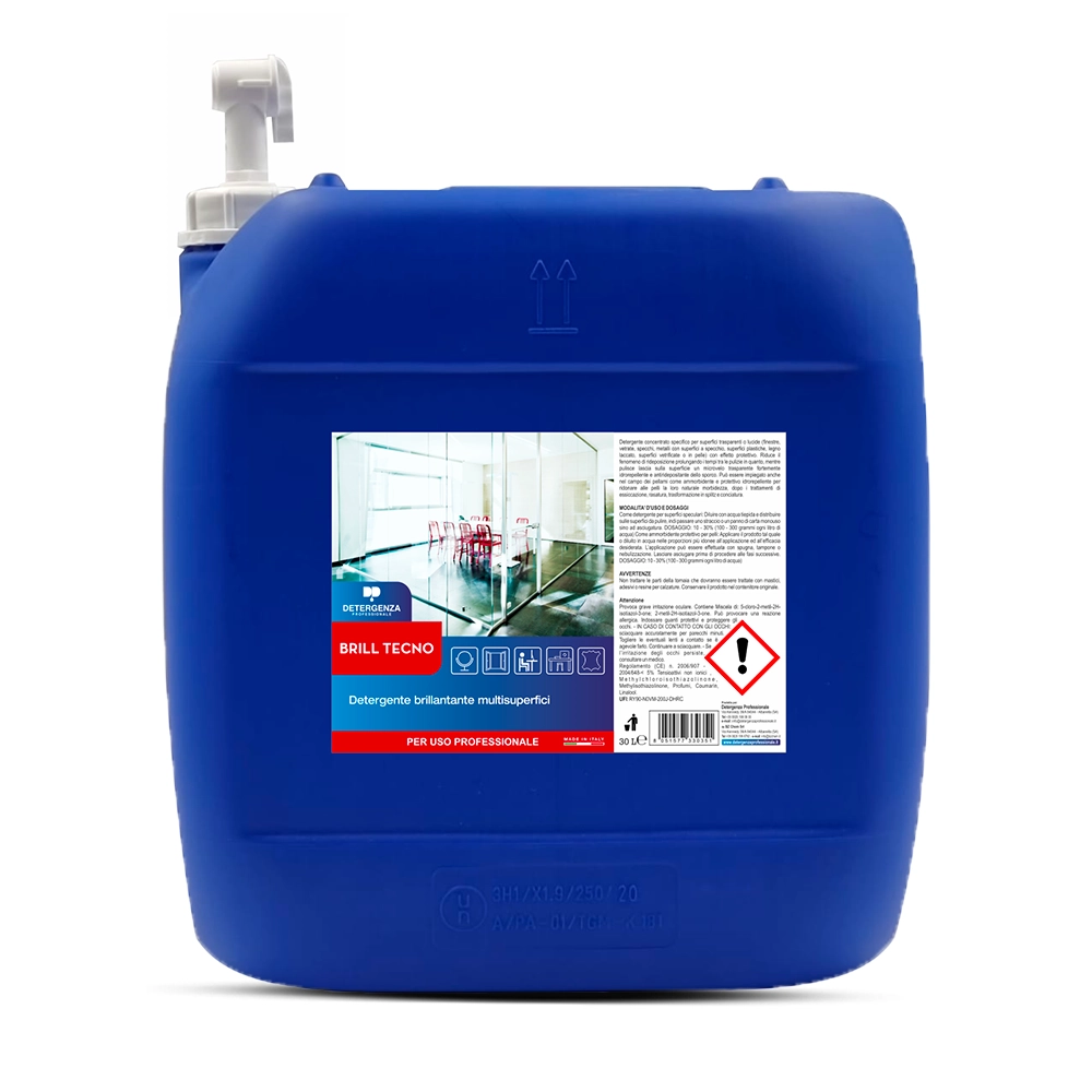 Detergenza Professionale Detergente Brillantante Multisuperfici Brill Tecno Concentrato 30L