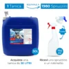 Detergenza Professionale Detergente Protettivo Antistatico per Vetri, Pellami e tutte le Superfici Brill Boat Ultra Concentrato 30L Equivale