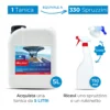 Detergenza Professionale Detergente Protettivo Antistatico per Vetri, Pellami e tutte le Superfici Brill Boat Ultra Concentrato 5L Equivale
