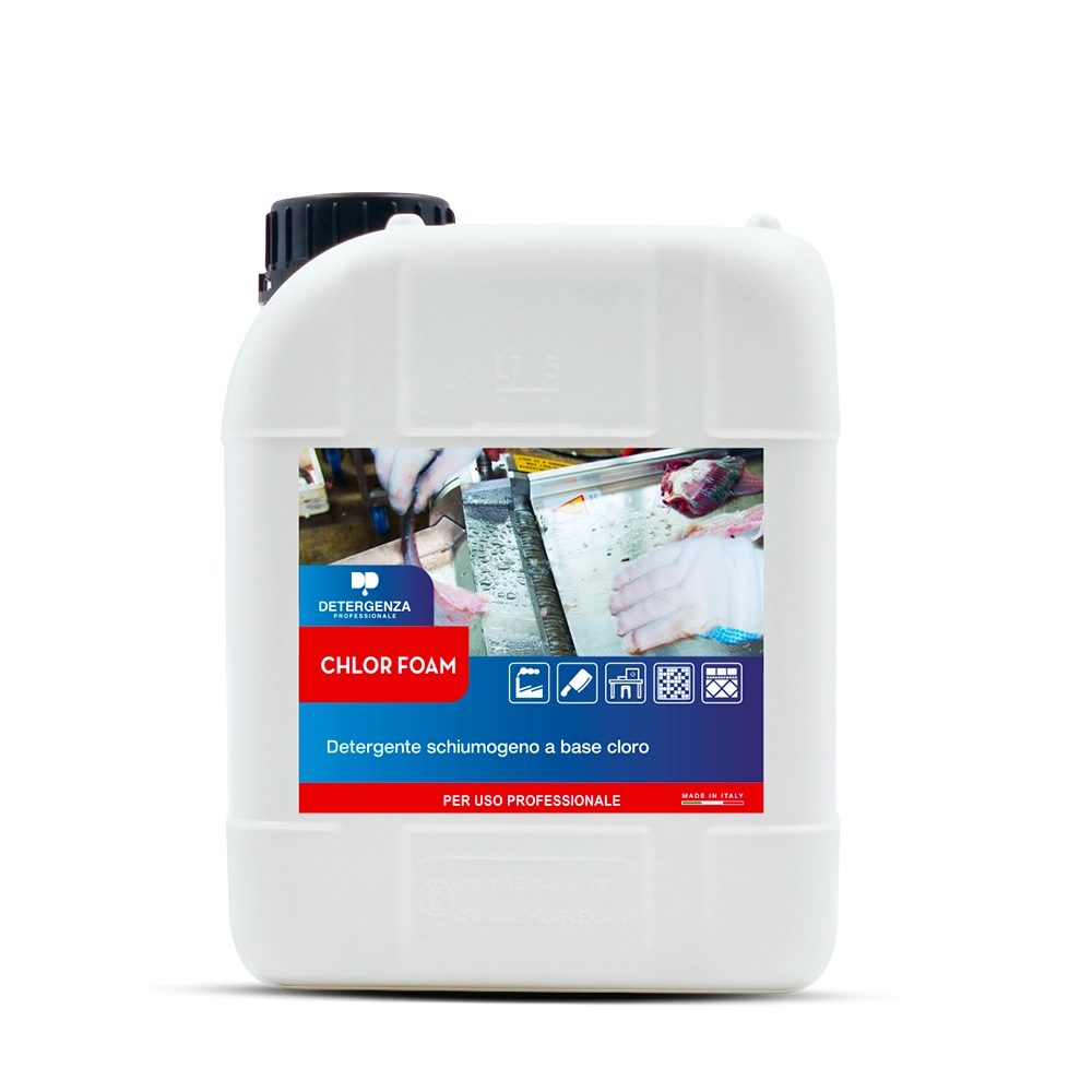 Detergenza Professionale Detergente Schiumogeno Concentrato a Base Cloro Chlor Foam 5L