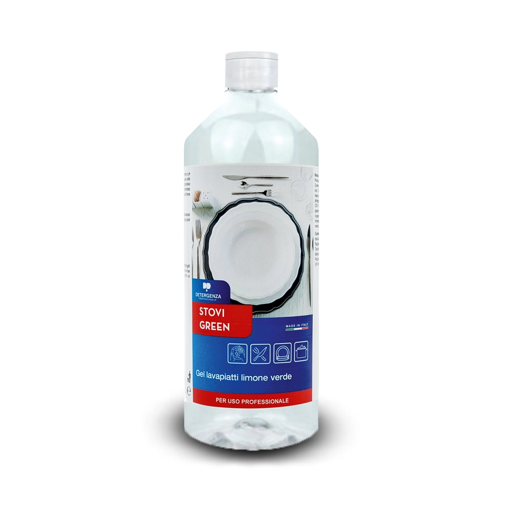 Detergenza Professionale Gel Lavapiatti Limone Verde Stovi Green Concentrato 1L