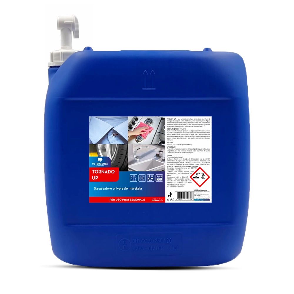 Detergenza Professionale Sgrassatore Universale Marsiglia Tornado Up Concentrato 30L