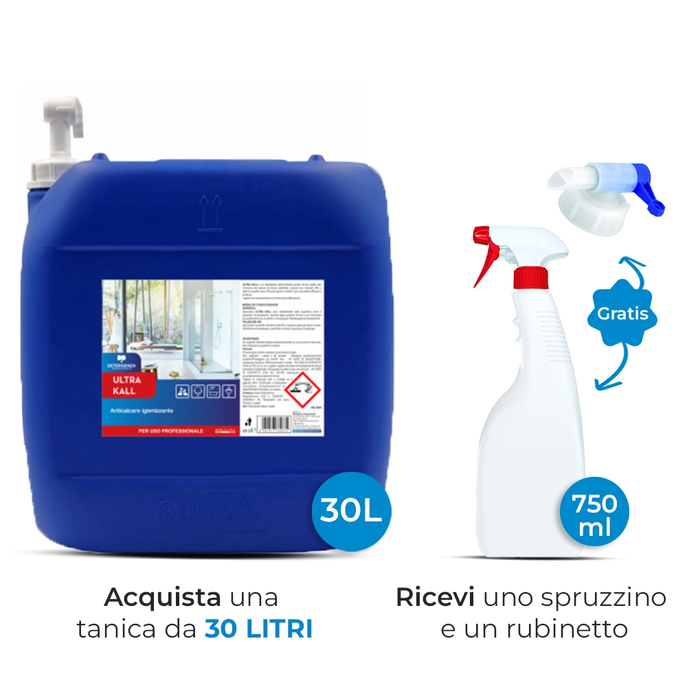 Detergenza Professionale Anticalcare Igienizzante Ultra Kall 30L