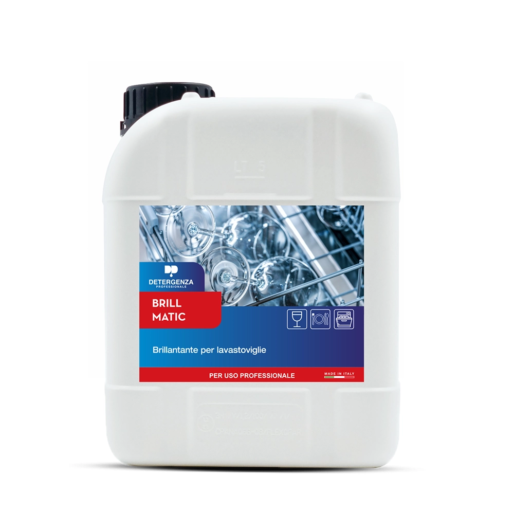 Detergenza Professionale Brillantante per Lavastoviglie Brill Matic Concentrato 5L