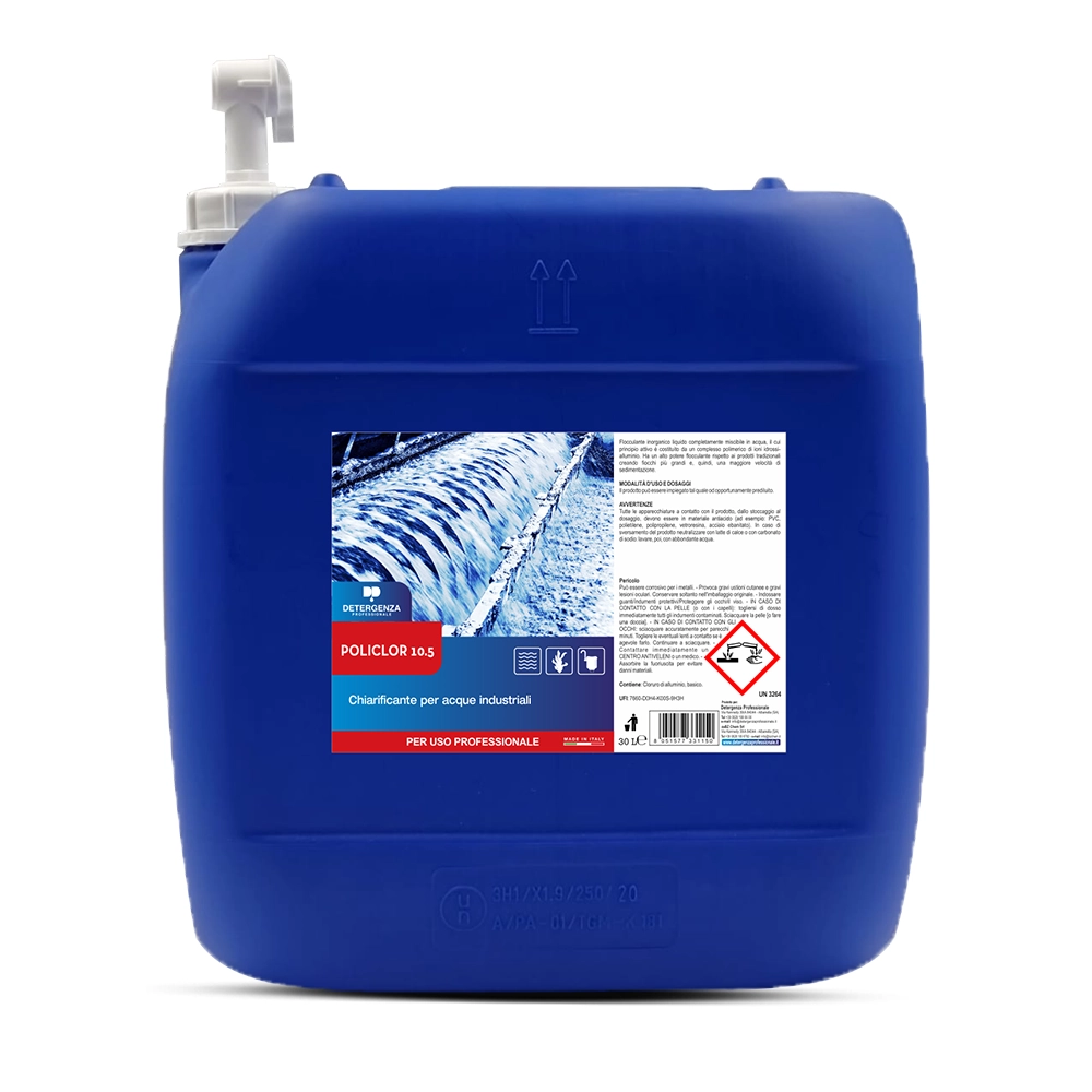 Detergenza Professionale Chiarificante per Acque Industriali Policlor 10 5 Concentrato 30L
