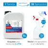 Detergenza Professionale Detergente Concentrato Antistatico per Vetri, Specchi e Superfici Dure Starglass 5L Equivale