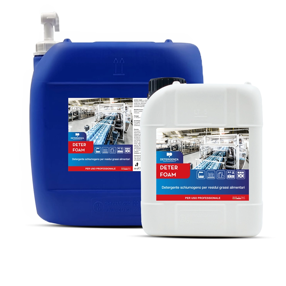 Detergenza Professionale Detergente Schiumogeno per Residui Grassi Alimentari Deter Foam