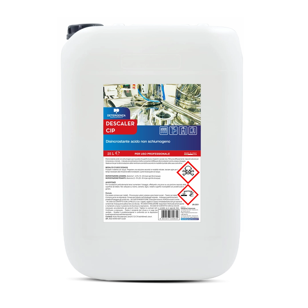 Detergenza Professionale Disincrostante Acido Non Schiumogeno Descaler Cip 25L