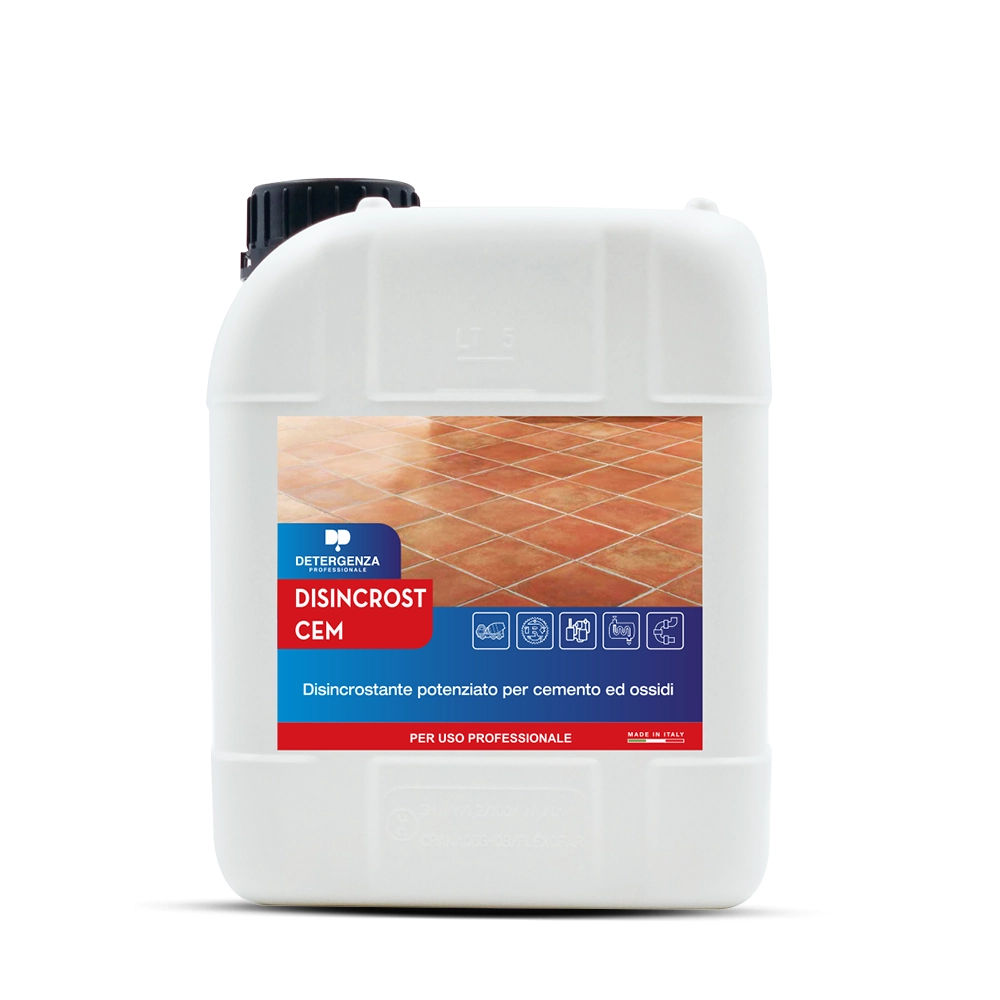 Detergenza Professionale Disincrostante Potenziato per Cemento ed Ossidi Disincrost Cem Ultra Concentrato 5L