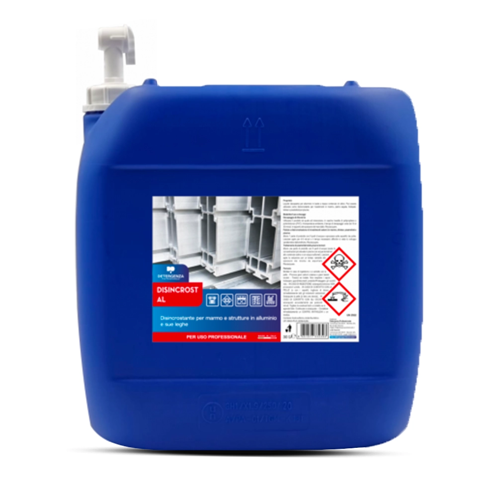 Detergenza Professionale Disincrostante per Marmo e Strutture in Alluminio e le sue Leghe Disincrost Al Concentrato 30L