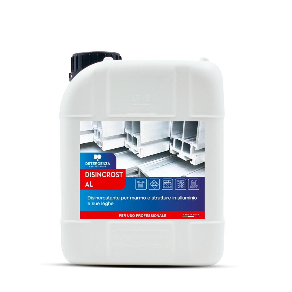 Detergenza Professionale Disincrostante per Marmo e Strutture in Alluminio e le sue Leghe Disincrost Al Concentrato 5L