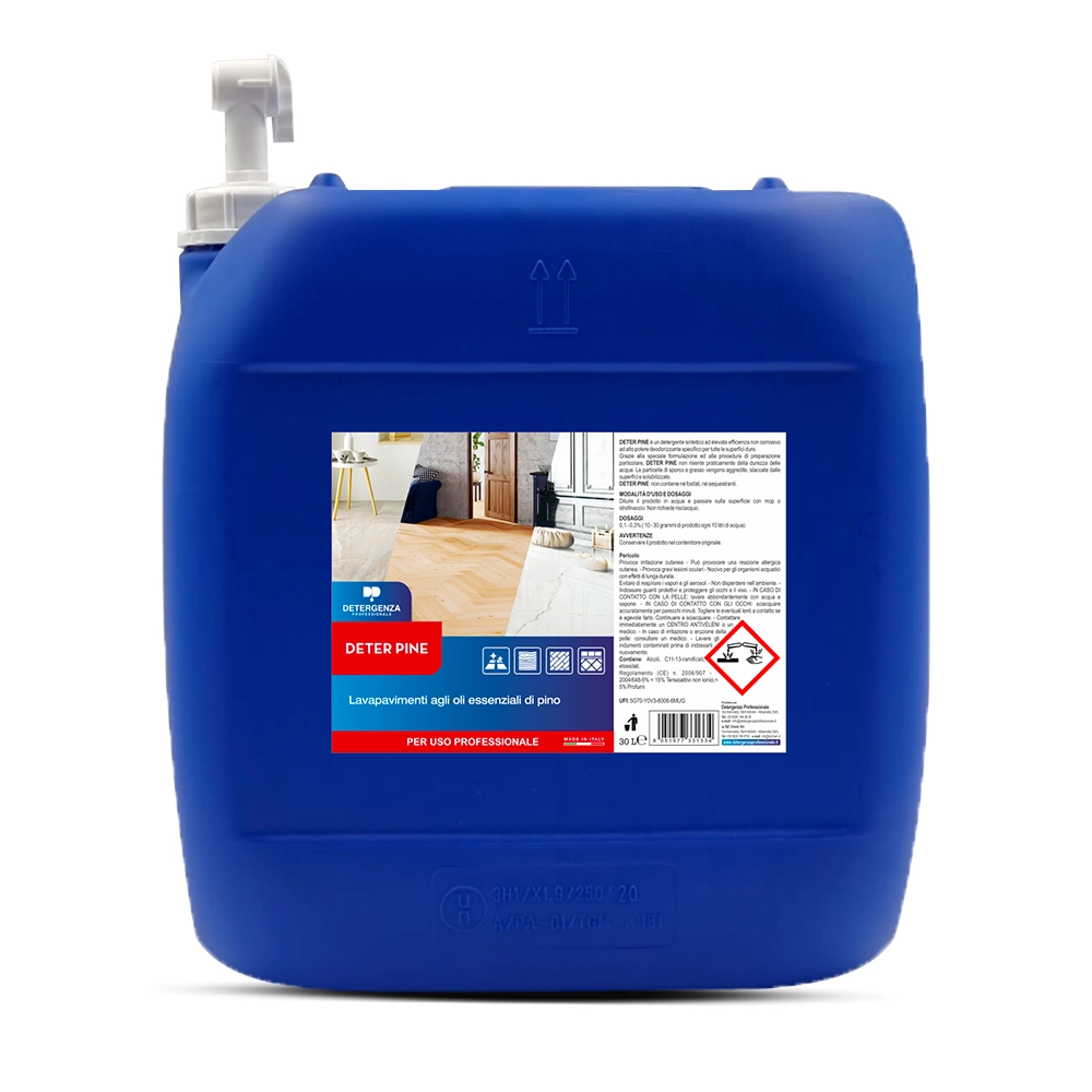 Detergenza Professionale Lavapavimenti agli Oli Essenziali di Pino Deter Pine Ultra Concentrato 30L