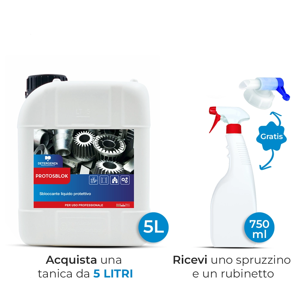 Detergenza Professionale Sbloccante Liquido Protettivo Protosblok 5L