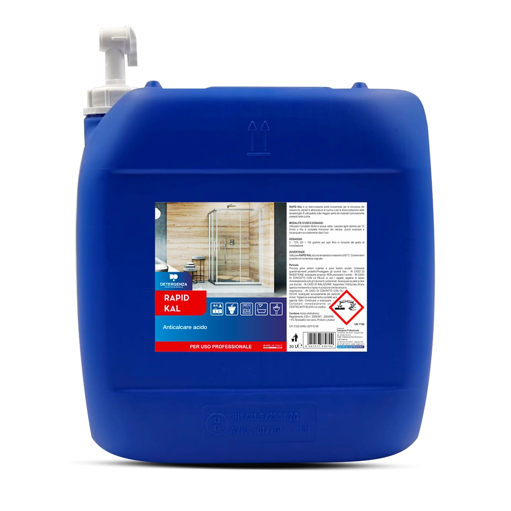 Anticalcare Acido Rapid Kal Concentrato 30L | Detergenza Professionale